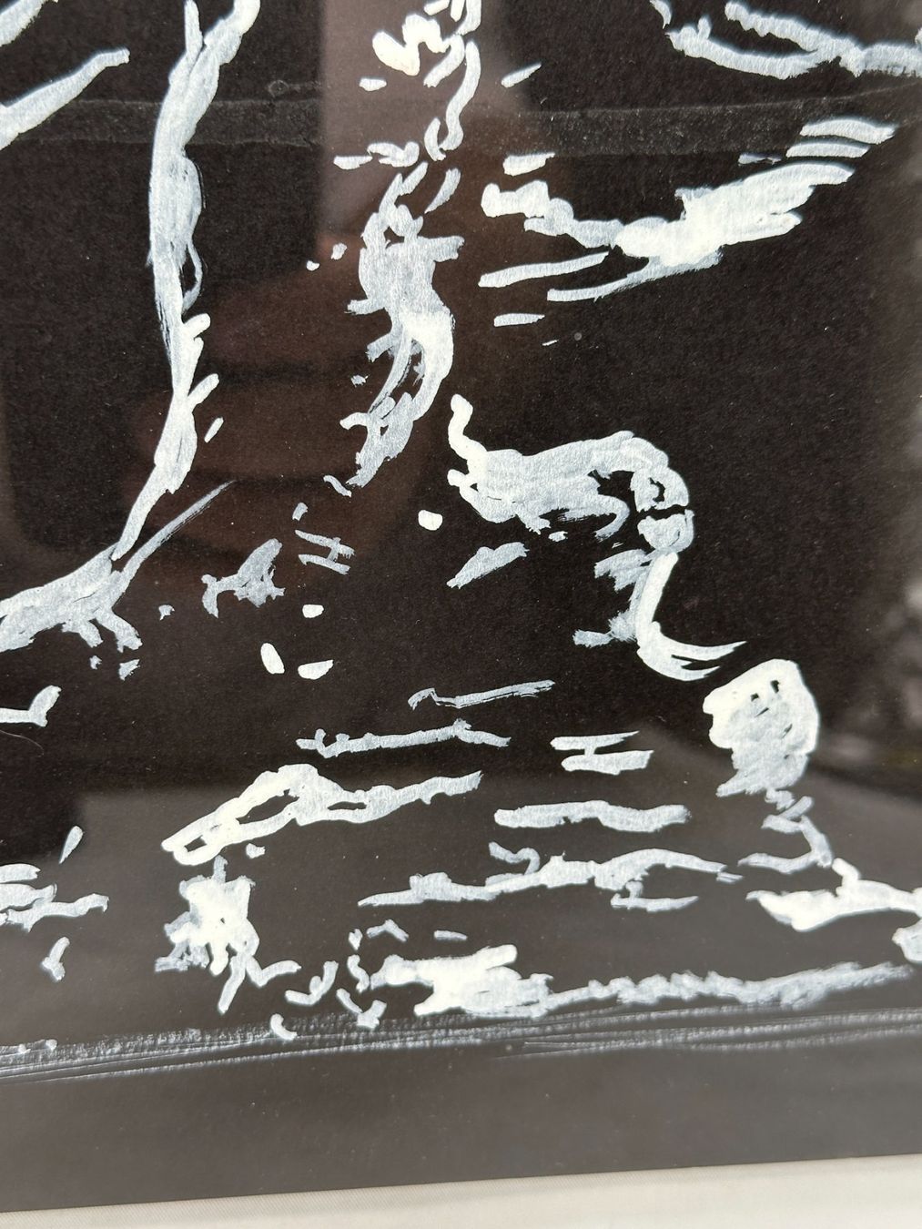 Gemälde: Dessin ENO KRÜGER Posca blanc sur Canson noir – Gebraucht aus Morges von objetsdepoque 5