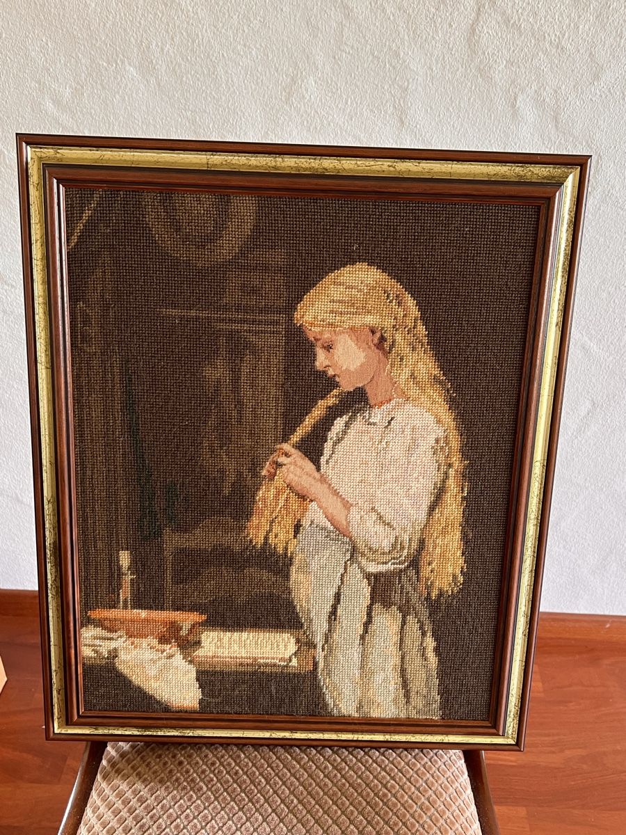 Foto & Immagini: Gobelin Bild ,Madchen mit Flöte (99) – Usato da Glattfelden venduto da maa_qcj8 1
