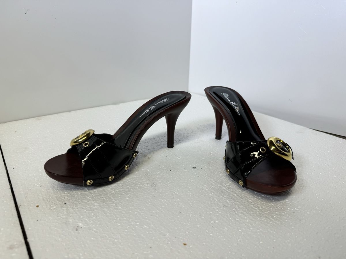 Damenschuhe: Pantolette Mule Italien Stil Holz look – Neu und originalverpackt aus AARBURG von cheapstuff 1