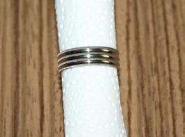 Fingerring Stahl silber-gelb Ø 20mm NEU (6)