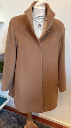 CINZIA ROCCA Luxus Damen 36 M Wollmantel Stehkragen Camel