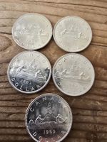 5 Silbermünzen Kanada Dollar 1963 Elizabeth II 
