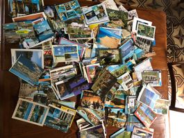 380 cartes postales MONDE neuves + utilisées lot bas prix