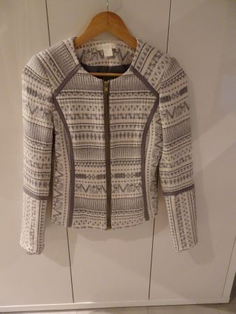 Spezielle Jacke H&M grau-weiss Gr. 34/XS - 240426