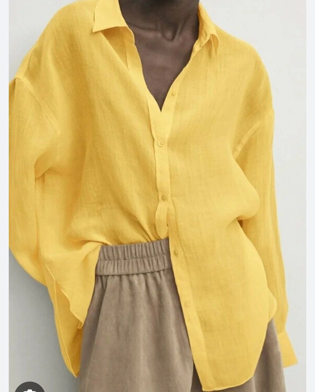 Massimo Dutti Camicette: Massimo Dutti linen oversized shirt – Nuovo (secondo la descrizione) da Genève venduto da ele_b7wq