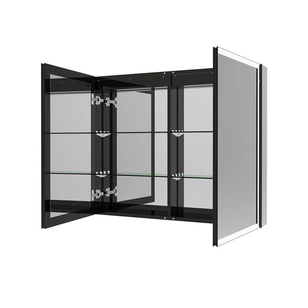 Armadietti a specchio: LED-Spiegelschrank EVA Schwarz - 100x80cm – Nuovo e nell'imballaggio originale da Wallenwil venduto da toesstal-vertrieb 4
