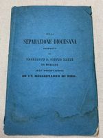 Ticino - "Separazione Diocesana" - 1858.