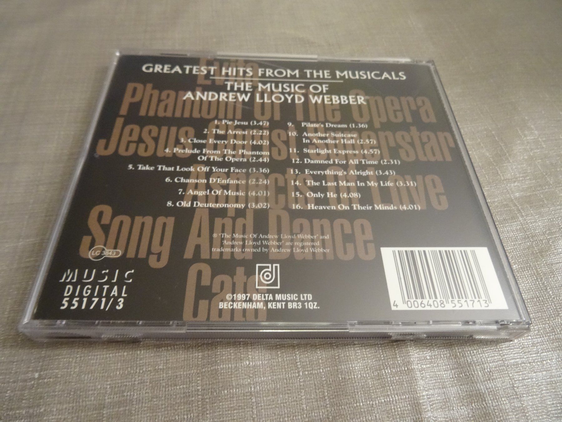 CD: Andrew Lloyd Webber - Greatest Hits CD – Usato da Olten venduto da Disc-Ausverkauf 1