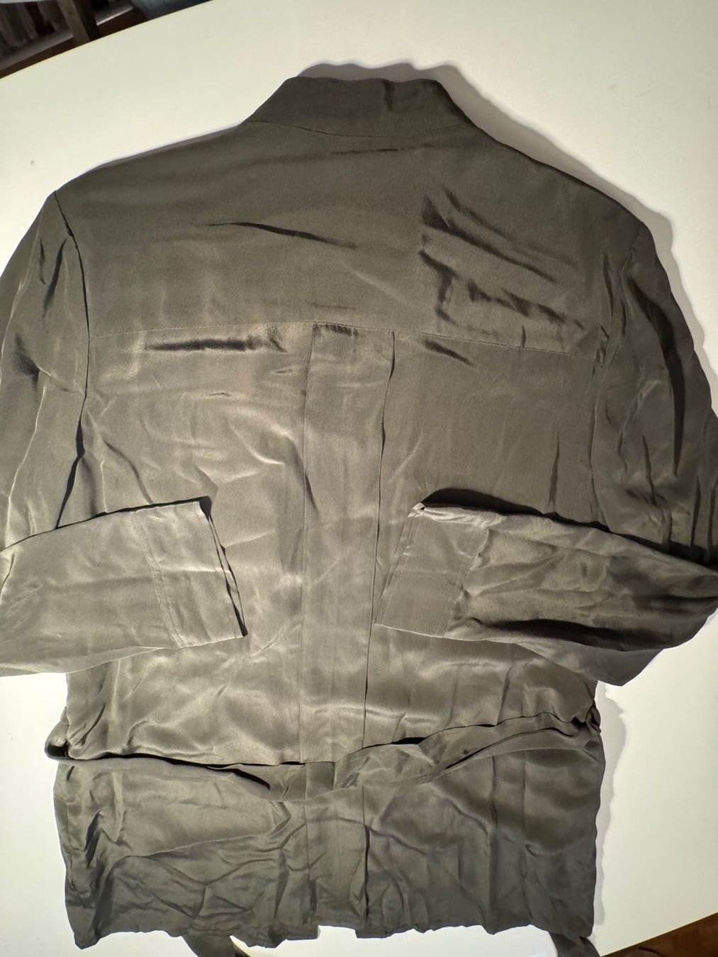 Massimo Dutti Camicette: Massimo Dutti Seidenbluse/Jacke Gr M Khaki – Nuovo (secondo la descrizione) da Zumikon venduto da calibru 2