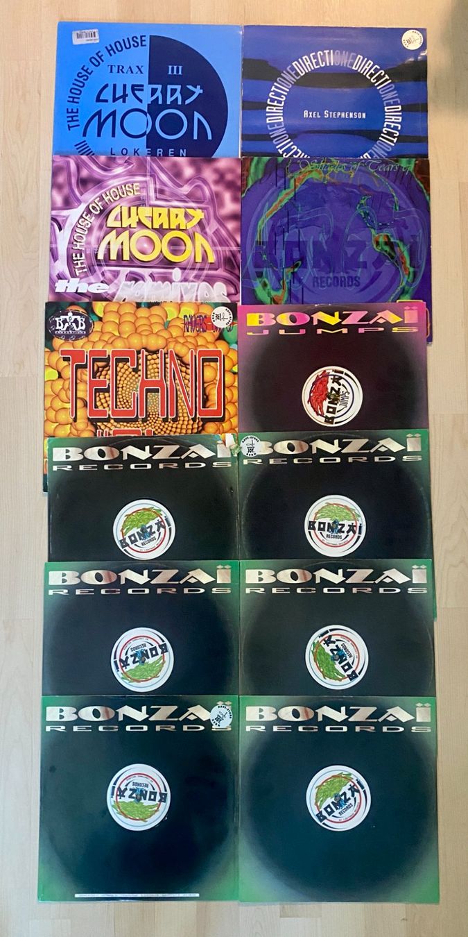 Dischi in vinile: 12 Vinyls Techno Bonzai Records – Usato da Thun venduto da charles75