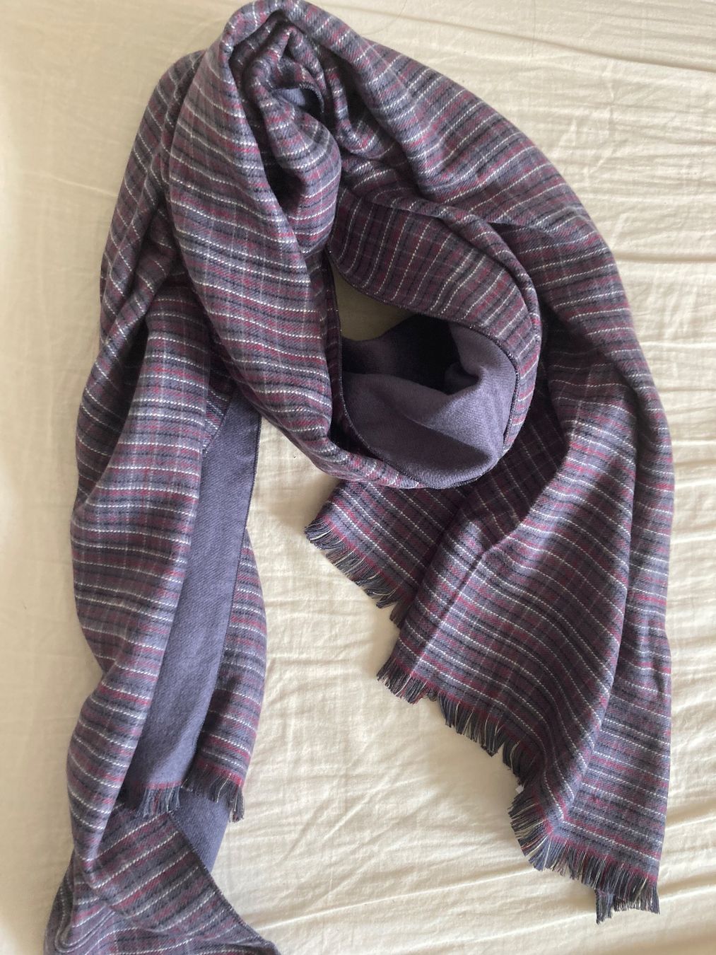Foulards, Tücher & Schals: Schal kariert violett grau neu – Neu (gemäss Beschreibung) aus Wädenswil von qla76_wh