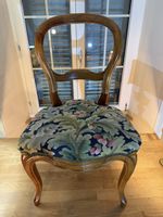 Antiker Polsterstuhl im Biedermeier-Stil mit Gobelin-Bezug