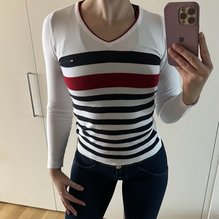 Tommy Hilfiger Damen Langarm Shirt Gr. S gestreift