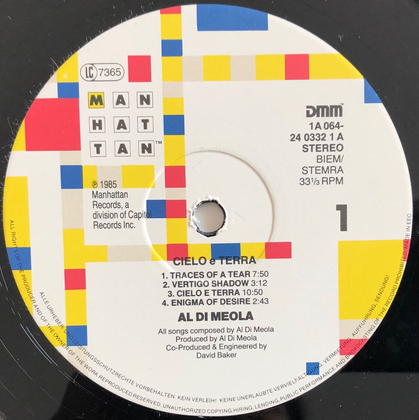 Vinyles: AL DI MEOLA - CIELO E TERRA – D'occasion à Poliez-Pittet par Newtown-Records 2