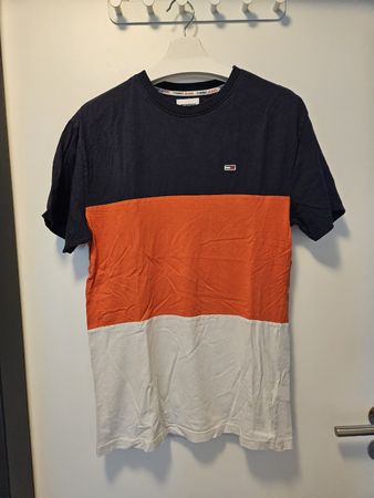 Tommy Hilfiger T-Shirt Grösse M gestreift orange weiss blau