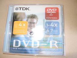 TDK DVD-R 4.7GB DVD recordable für Daten und Video