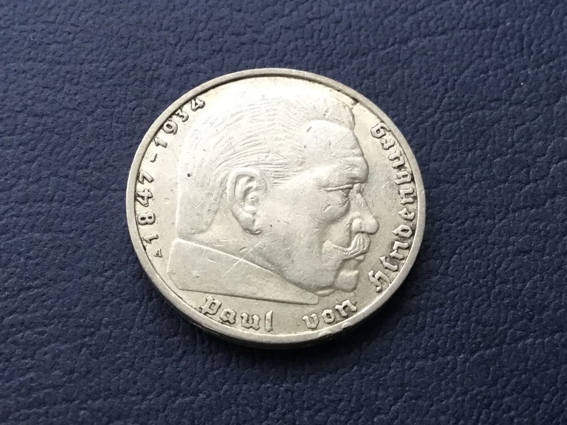 Tutti le monete: 2 Reichsmark 1937   A. – Usato da St. Margrethen SG venduto da alfapeugeot10 1