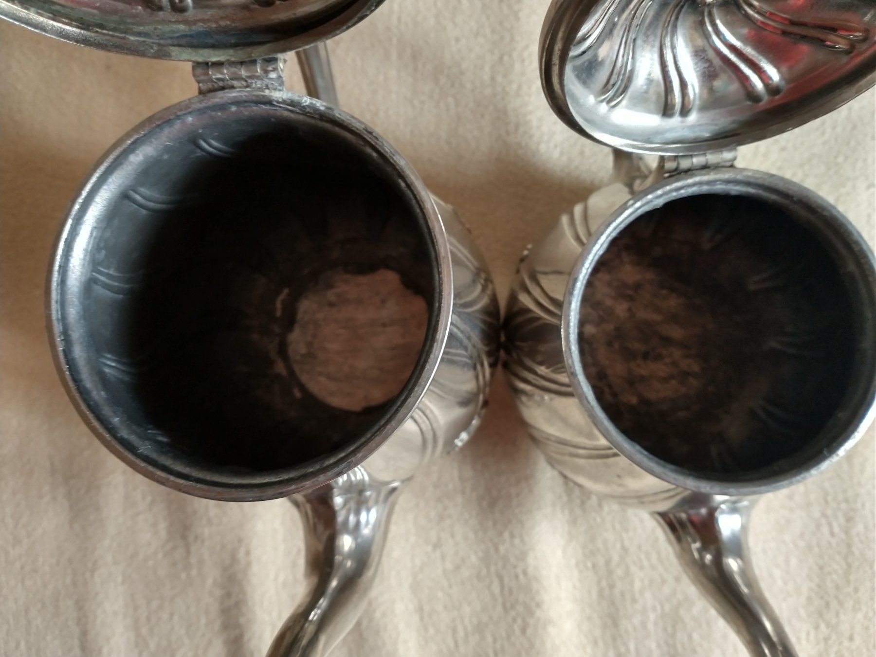 Teiere: 2x Antike Teekanne Kaffekanne Set – Usato da Löhningen venduto da Chimae67 8