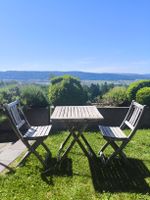 Gartenset mit Tisch und Stühlen Massivholz