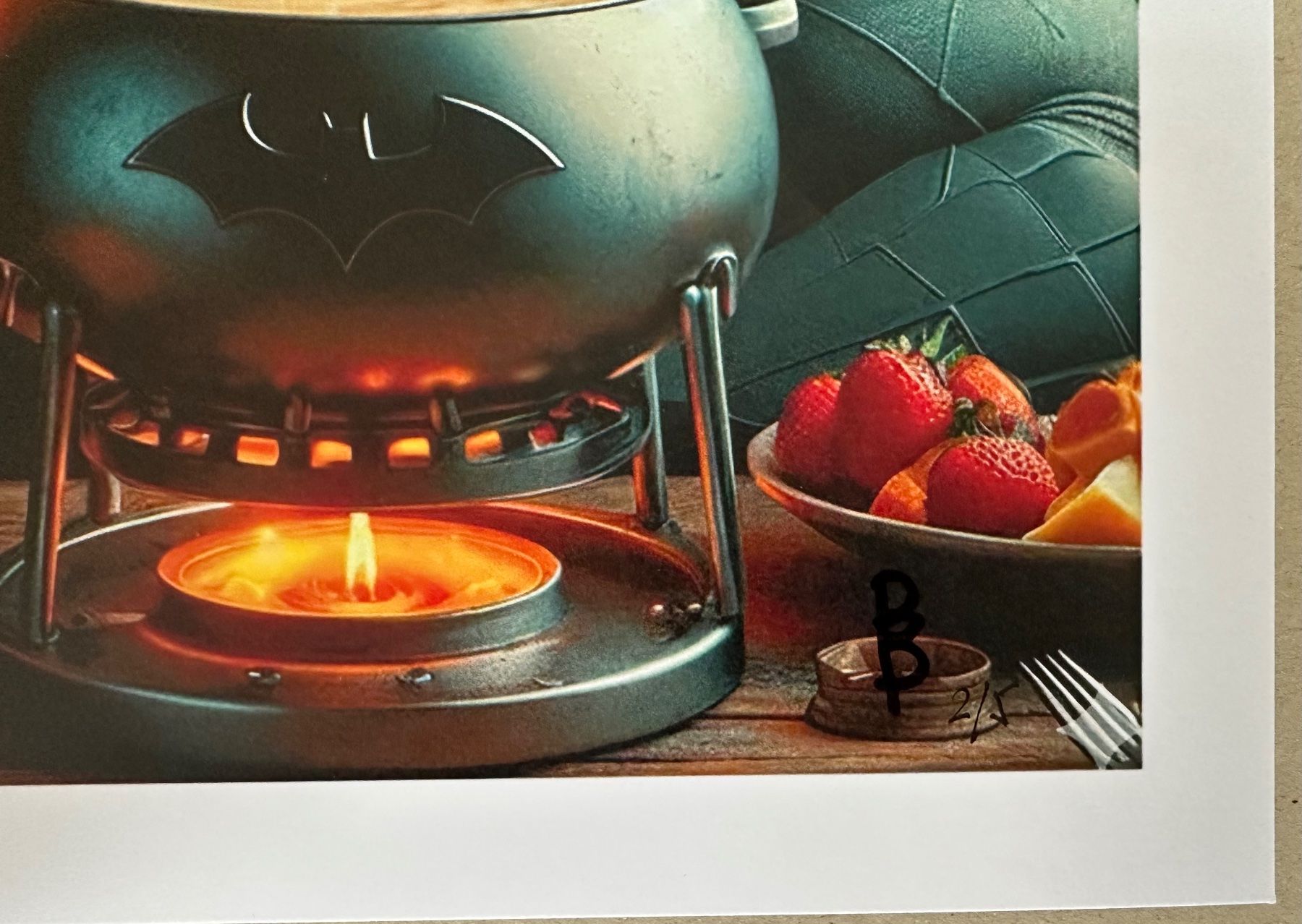 Dipinti: Bit Dancer: Batman having a Fondue  signiert 2/5 – Nuovo (secondo la descrizione) da Meilen venduto da Smgdesign 1