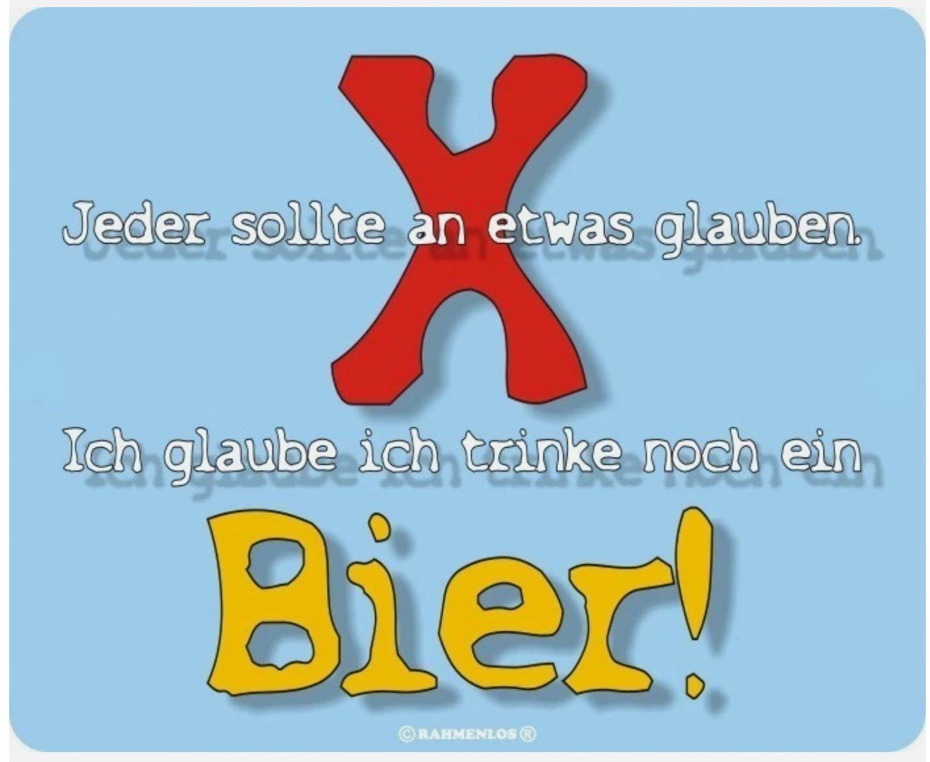 Tappetini per mouse: Mausmatte - Jeder sollte an was glauben-…Bier – Nuovo e nell'imballaggio originale da Ennetbürgen venduto da open24shop