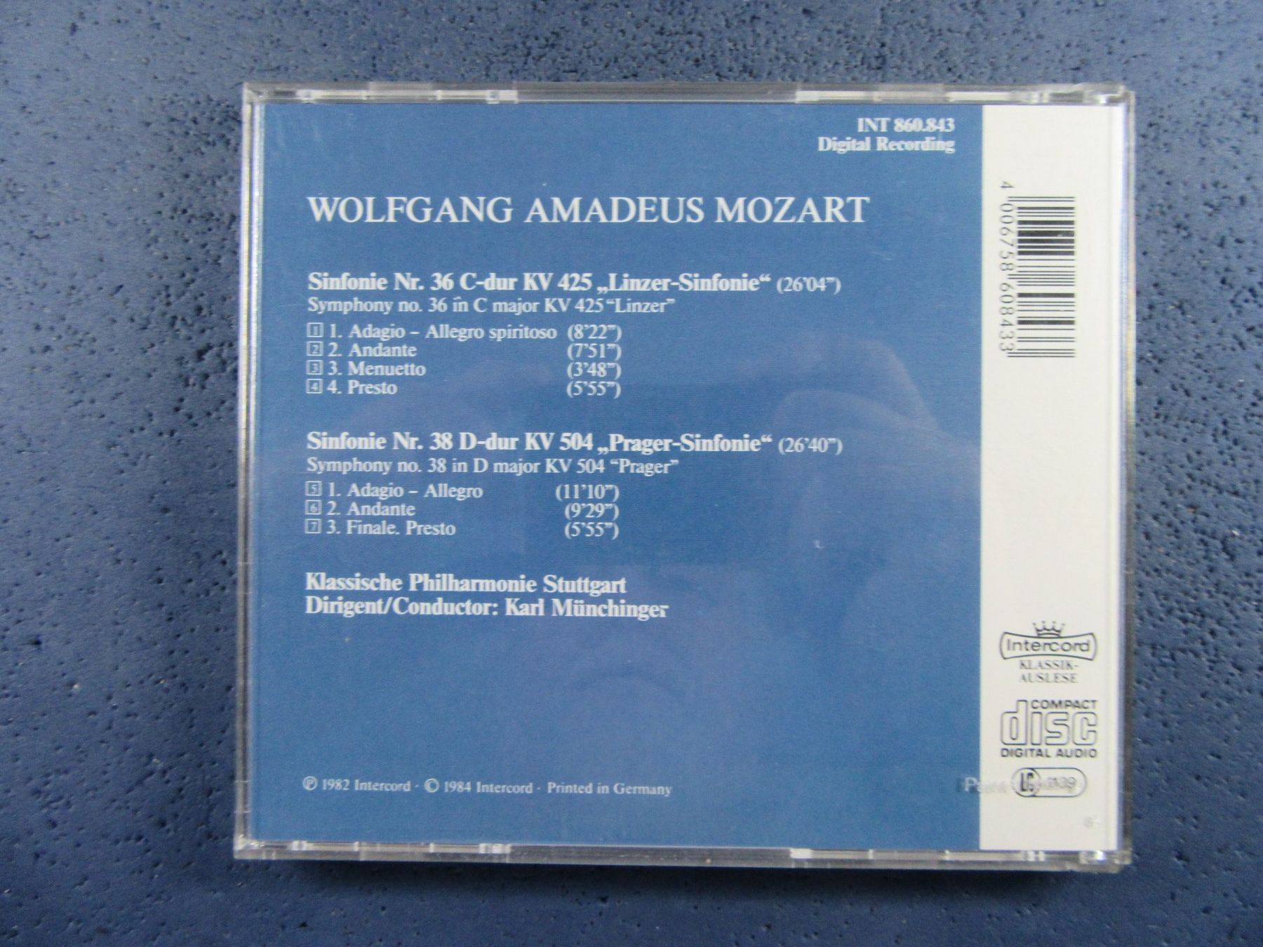 CD: WOLFGANG AMADEUS MOZARTZ DIGITAL CD KARL MÜNCHINGER – Usato da Ettingen venduto da Hausi4711 1