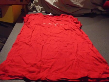 T-Shirt Grösse S, Amisu, rot, Aufdruck