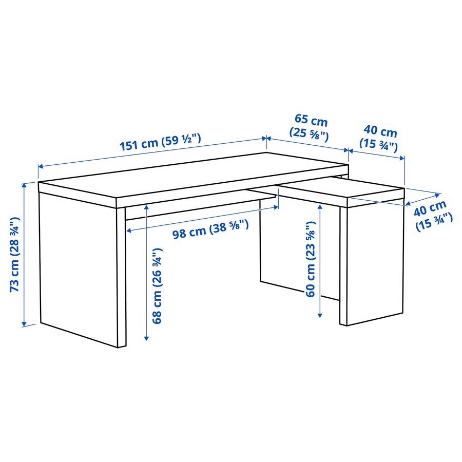 Ikea Scrivanie: Schreibtisch weiss L-Form gute Zustand – Usato da Luzern venduto da dea_9qz8 1