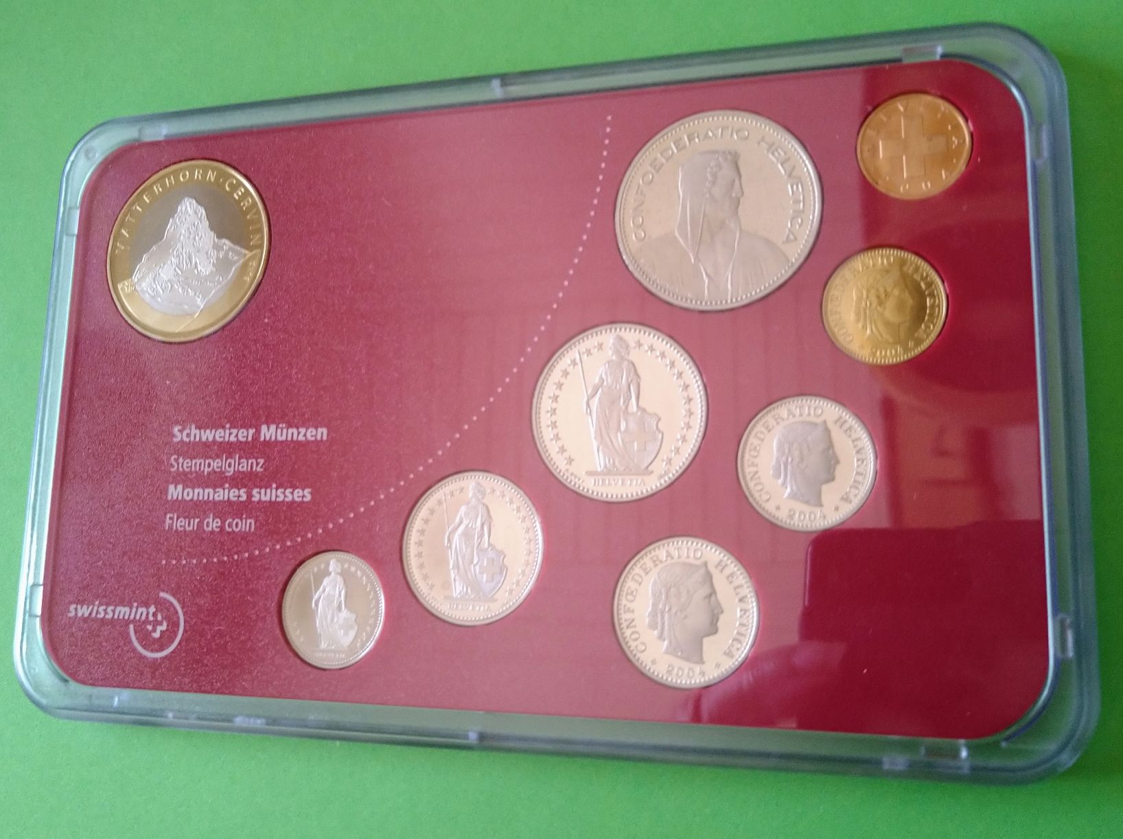 Alle Münzen: Schweizer Münzen-Set 2004 Matterhorn, Stempelglanz – Gebraucht aus Wangen b. Olten von ErikaK06 1