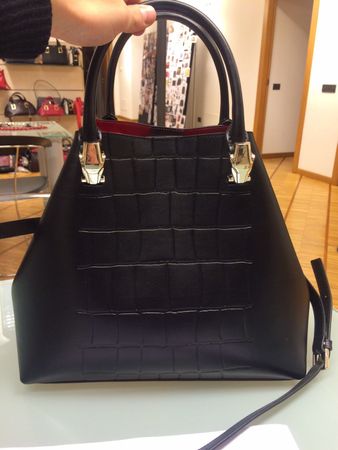 Tasche  mit kleinen golfarbenen Panther 33 x 27cm.