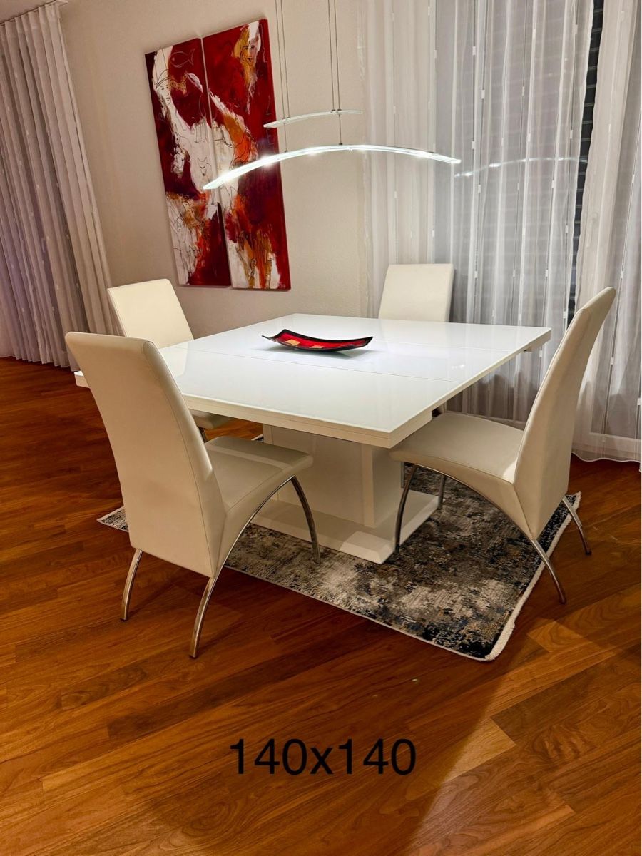 Tische: Dining table white extendable  – Gebraucht aus Schindellegi von nan_727n 1