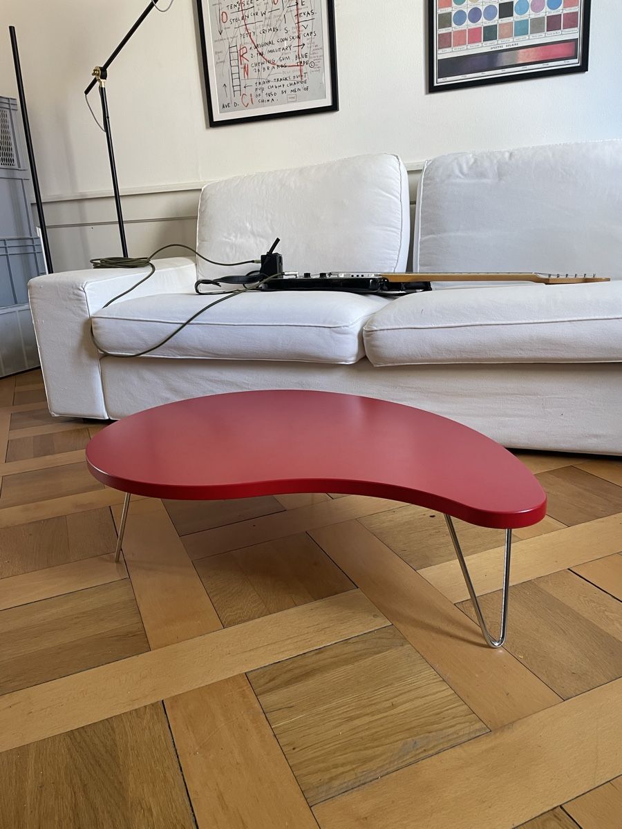 Tables: Salon Tisch - Red Side Table Metal Legs – D'occasion à Zürich par woqqy 2