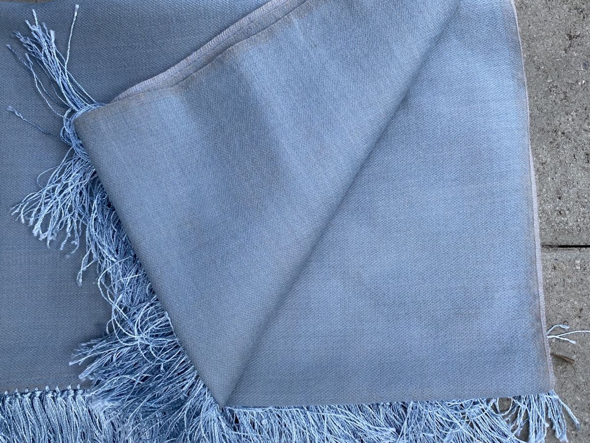 Foulard & Sciarpe: Schal hellblau mit Fransen 100% Wolle Neu – Nuovo e nell'imballaggio originale da Rabius venduto da bri_ca76 4