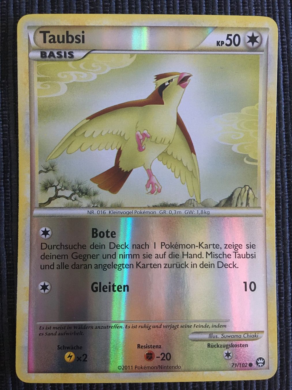 Pokémon Carte collezionabili: Pokemon Taubsi Reverse Holo HS Triumph 2009 – Nuovo (secondo la descrizione) da Wabern venduto da Collectfun