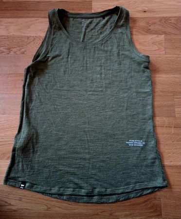 Damen-Tanktop, mons Royale, Merino, Grösse S/M, khaki