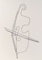 Paul Klee  "Geige und Bogen" Druck