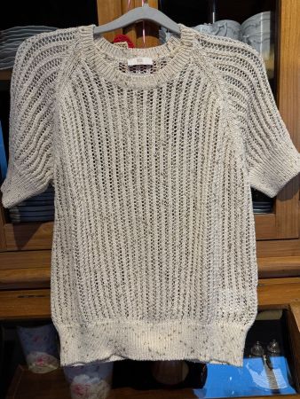 Riani Strickpullover Beige Gold Gr. 40 Sommer Top Zustand!
