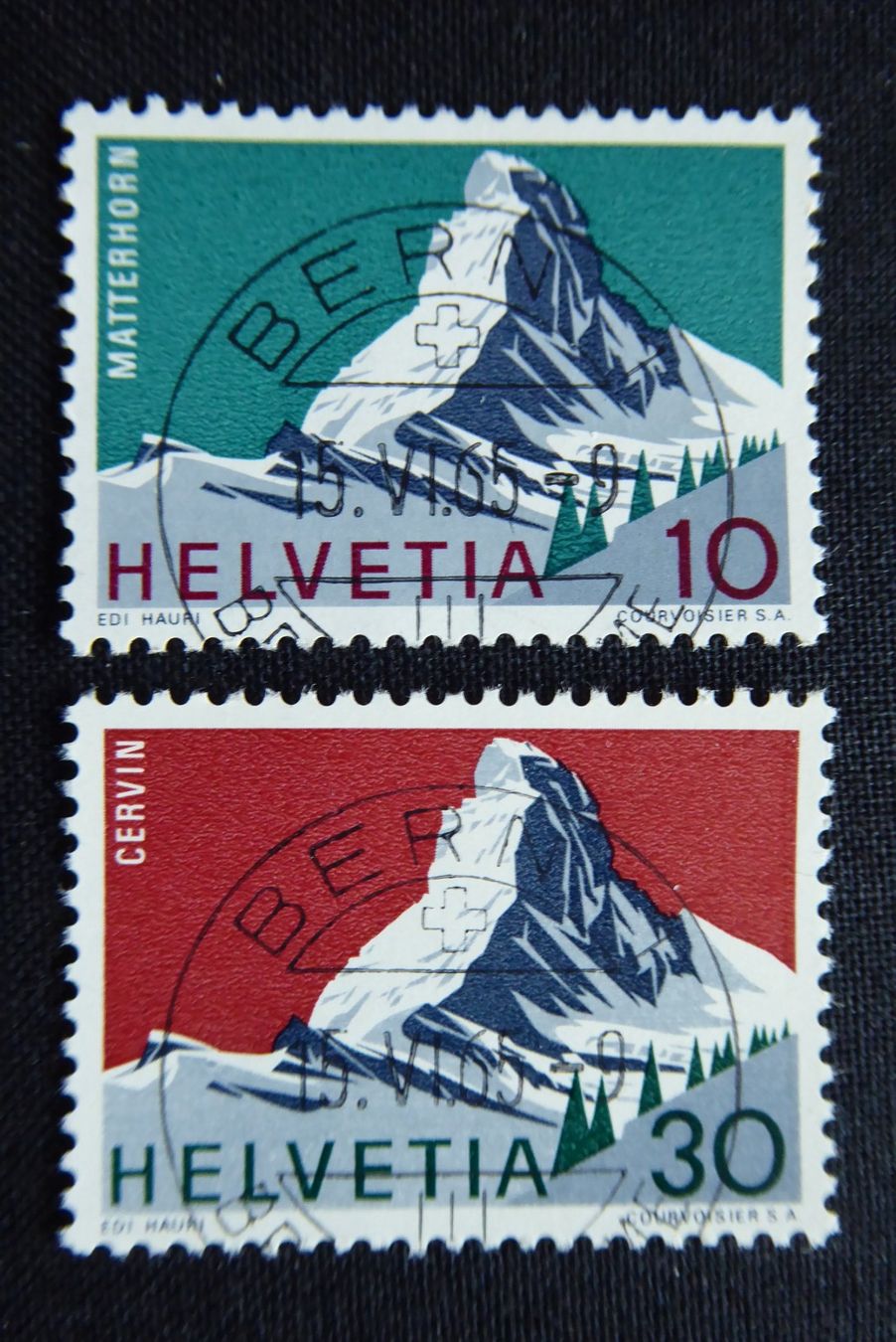 Tutti i francobolli: (S360) 1965: 433 + 434 mit Top ET-O – Usato da Basel venduto da scholle50
