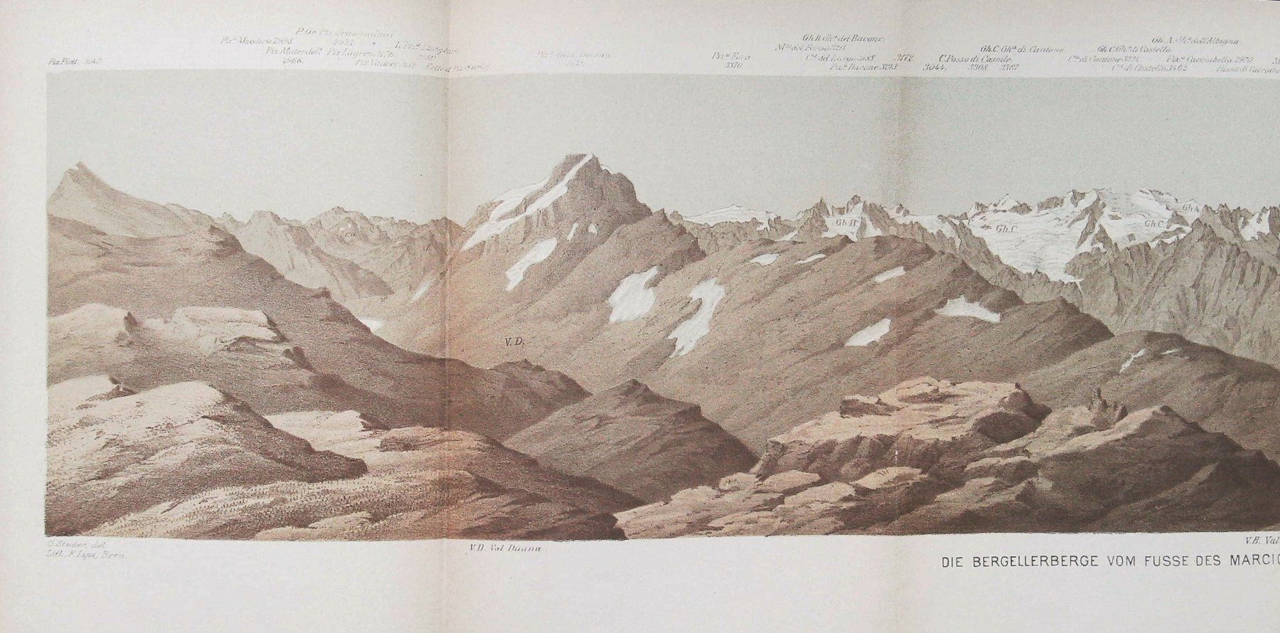 Gravures: Bergell  Panorama 1880 – D'occasion à Rafz par Helvet32 1