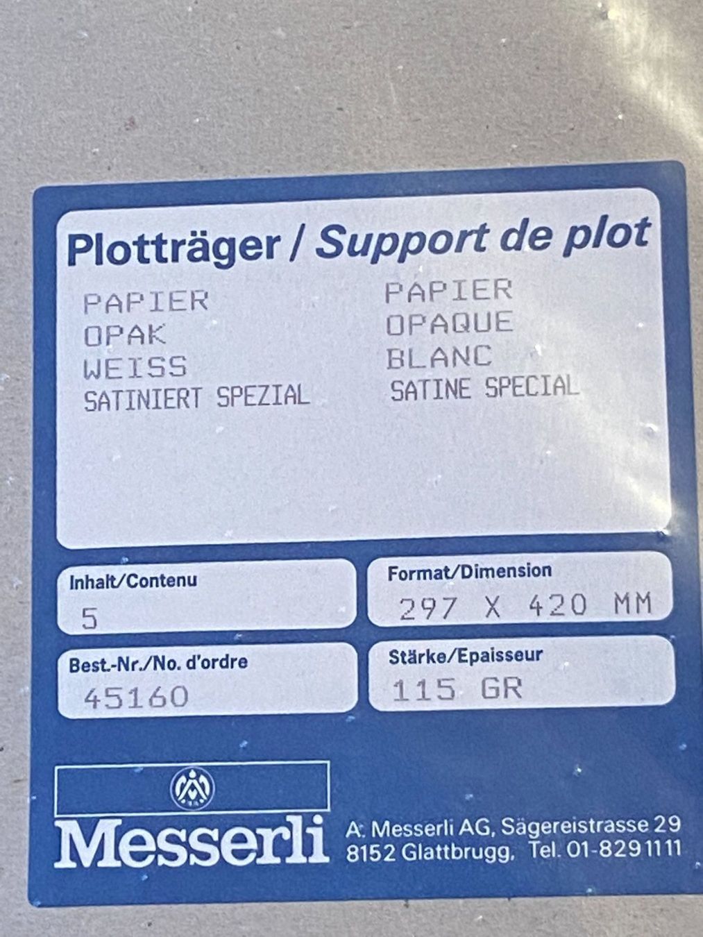 Carta: 4 Sorten Technisches Zeichen- (Plotter) Papier A3 (je 5 Bl.) – Nuovo (secondo la descrizione) da Unterengstringen venduto da Lastchance 4