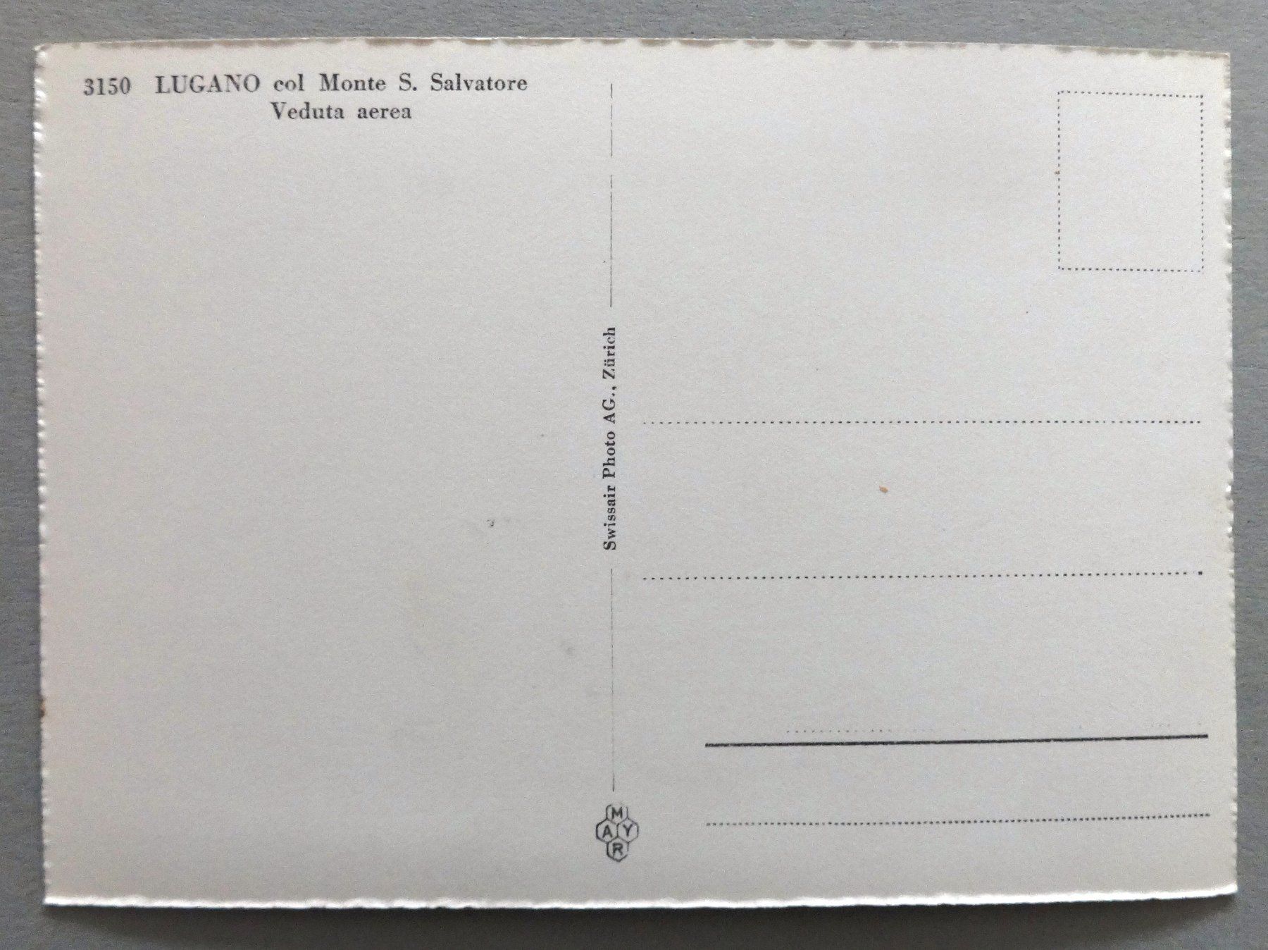 Cartes postales: Lugano col Monte S. Salvatore – D'occasion à Fétigny par Billy2miny 1