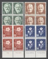 PJ 1945 113-116 Viererblöcke postfrisch **, 115/116 Tabs