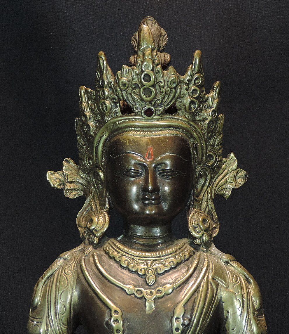 Skulpturen & Statuen: Buddha Figur Bronze, Sitzende Gottheit Nepal – Gebraucht aus Duggingen von roterbambus 6