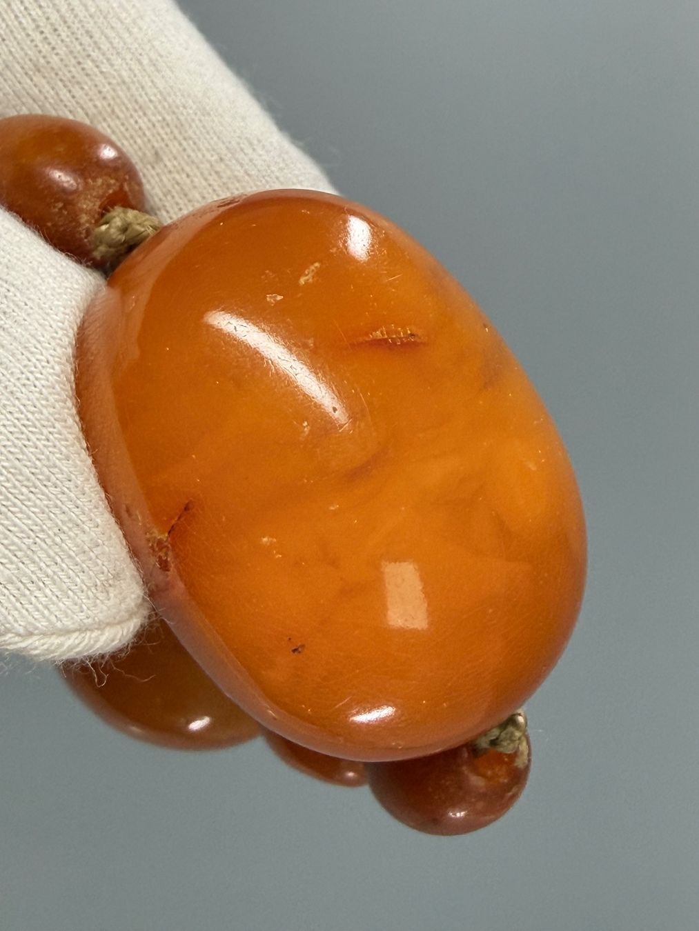 Catenine: Butterscotch-Bernstein-Halskette mit grossen Perlen – Usato da Sennhof venduto da Johnbest 7