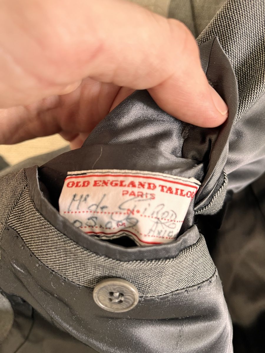 Giacche: OLD ENGLAND Paris Jacket Grey Wool Size 52 Made in England – Usato da Lausanne venduto da Danash 8