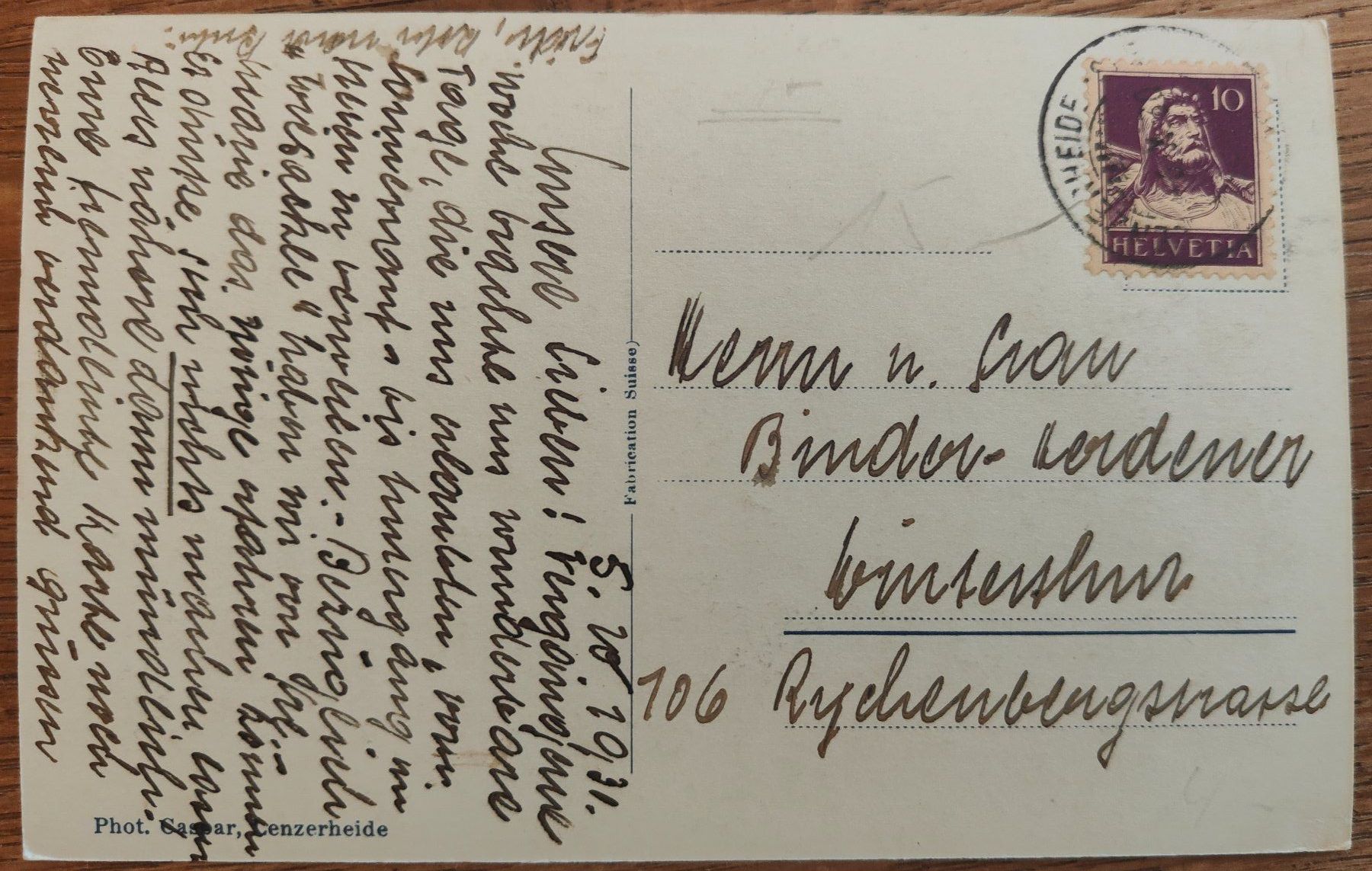 Ansichtskarten: Lenzerheid See um 1930 – Gebraucht aus St. Erhard von Chaeferli6 1