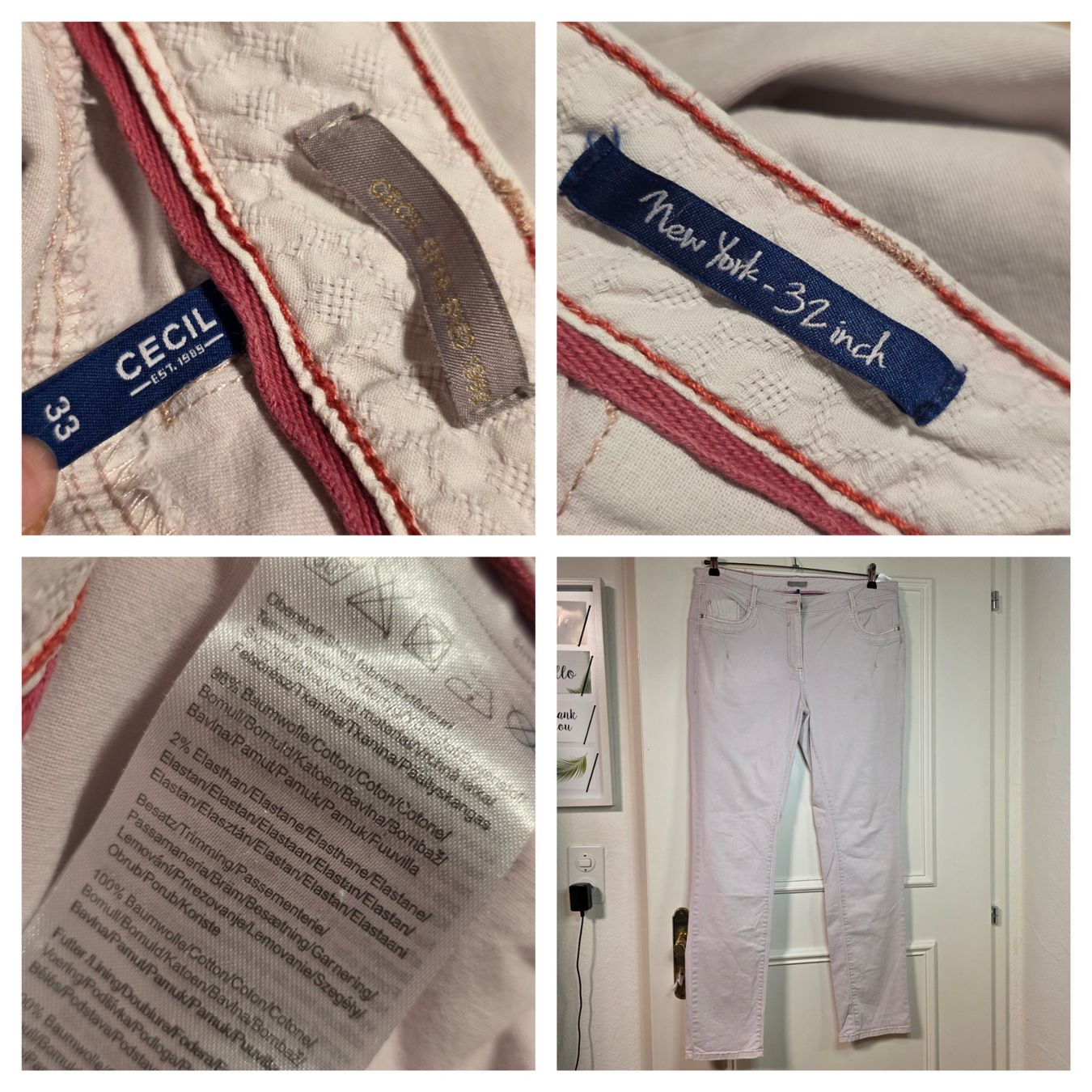 Cecil Pantaloni: Hellrosa Jeans von Cecil – klassischer Schnitt – Usato da Wald ZH venduto da CapLux 9