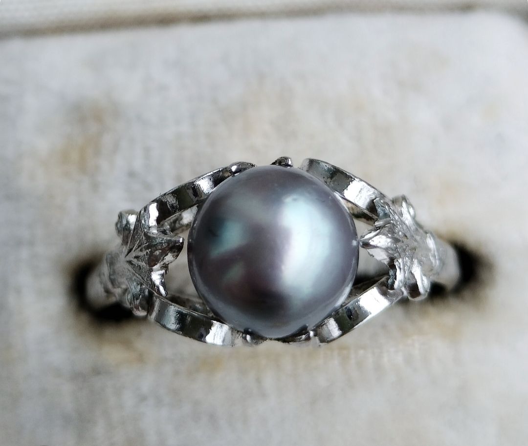 Anelli: Art Deco Antiker Perlen Silber Ring – Usato da schwyz venduto da larry91sz 3