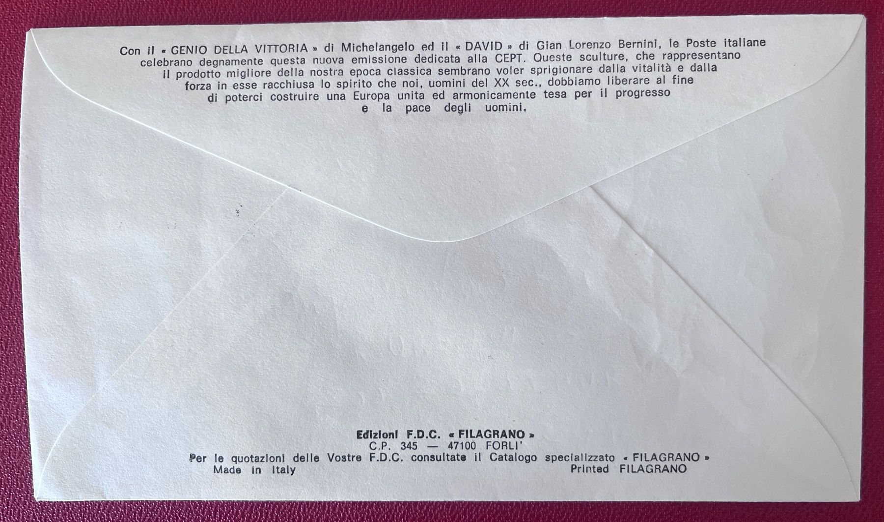 Alle Briefmarken: ET 1974 David Italien – Gebraucht aus Biberist von Edelfloh 1