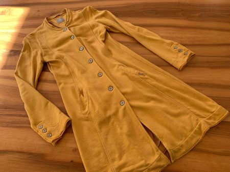 Nile Longmantel / Jacke aus Jersey senfgelb Gr. XS wNEU